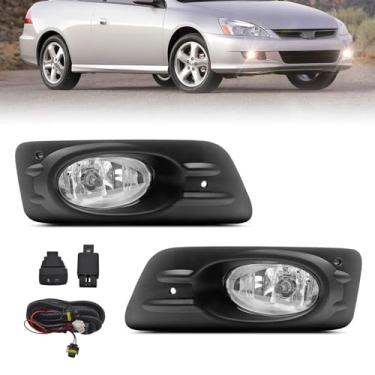 Imagem de Shocklight Faróis de neblina para Honda Accord Sedan 2006 2007 4 portas com lâmpadas de halogêneo H11 55W e kit de interruptor e fiação (lente transparente)