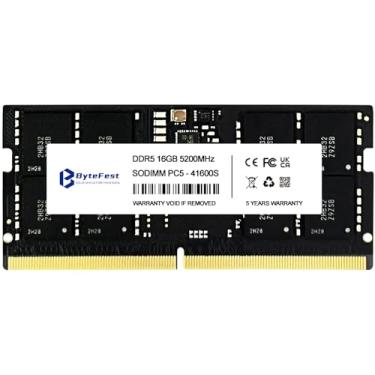 Imagem de ByteFest DDR5 RAM 16GB 5200MHz PC5-41600 CL42 1.1V SODIMM 262-Pin Laptop/Notebook Módulos de memória RAM
