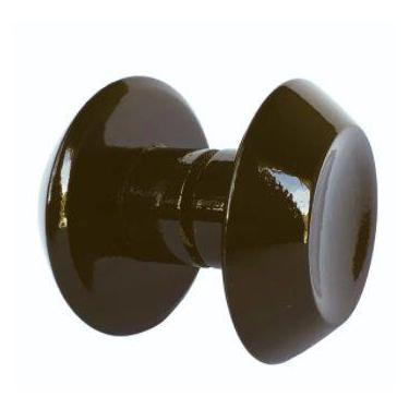 Imagem de Puxador Portas Vidro Duplo Redondo Madeira Cor Jacarandá 2un - AGS