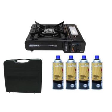 Imagem de Kit Camping Fogão Fogareiro Flex Frontier Ntk + 4 Refil CAMPIGAS - Nau