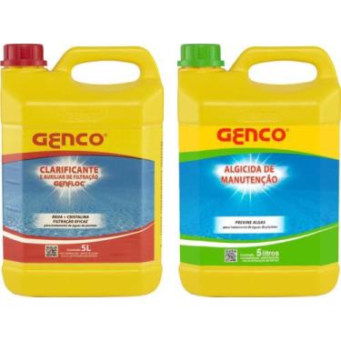 Imagem de Kit Genfloc 5L e Algicida Manutenção 5L - Genco