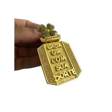 Imagem de Pingente Cada Um Com a Sua Sorte Trevo (g) - Banhado a Ouro - ToJoia18