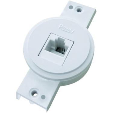 Imagem de Tomada Para Rede De Internet Rj 45 Sistema X Bco S/ Placa - Radial