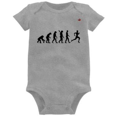Imagem de Body Bebê Evolução do Corredor - Foca na Moda, Cinza, M
