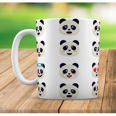 Imagem de Caneca Branca Personalizado Emoji Panda - GMH Prod. Serv. e Repr.