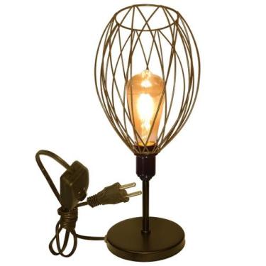 Imagem de Luminária Mesa Abajur Mini Aramado Nest P/Decorar - CM GLASS - CLEIDE 