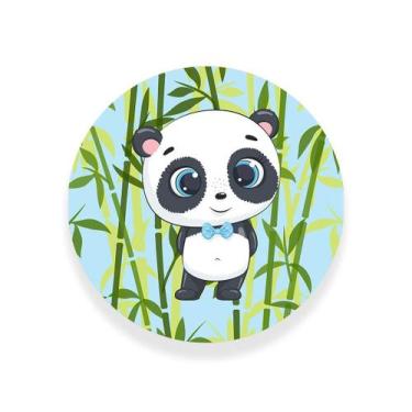 Imagem de Painel Decorativo Festa Infantil Panda Azul 100% Poliéster - PRESENTE-