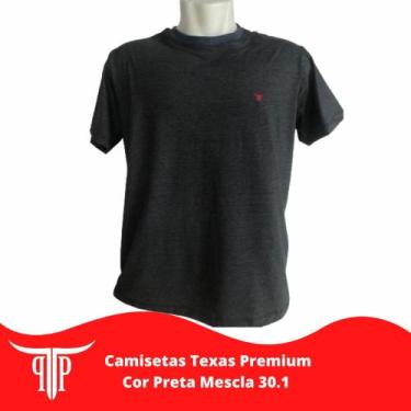 Imagem de kit 3Camisas Camisetas Masculinas Básicas 100% Algodão 30.1 cor  Marca