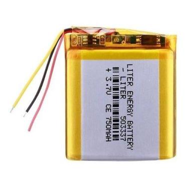 Imagem de Bateria 750 Mah 3 Fios 503337  053337 5mm X 33mm X 37mm 3,7v - KMIG