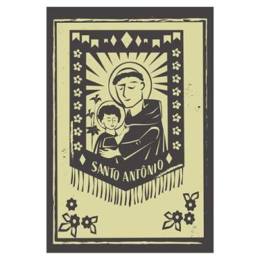 Imagem de Placa Decorativa MDF Santo Antônio Junino 20x30cm - Quartinhos