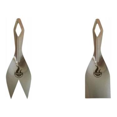 Imagem de Kit Garfo E Espátula Inox Gourmet Guindani