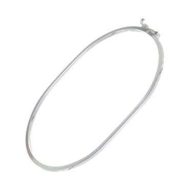 Imagem de Bracelete Básico Fino Liso Com Fecho Joia Prata 925 legitima - Encanta