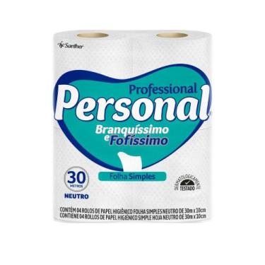 Imagem de Papel Higiênico Folha Simples Personal com 4 rolos de 30 metros