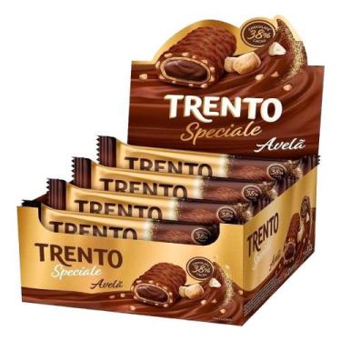 Imagem de Chocolate Trento Wafer Speciale Avelãs ao Leite 26g - Embalagem com 12