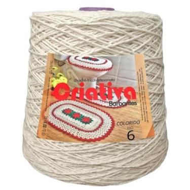 Imagem de Barbante Para Crochê Criativa 500g N.º 6 - Criativa Barbantes, 304 Cru