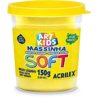 Imagem de Massinha de Modelar Soft Art Kids 150g - Acrilex, Amarelo