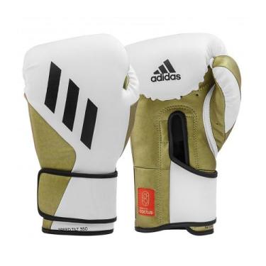 Imagem de Luva de Boxe Vegana adidas TILT 350 Cactus, Branco, Dourado, 12 Oz