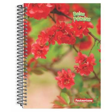 Imagem de Caderno universitario capa dura petalas 20 materias 400 folhas - PanAm