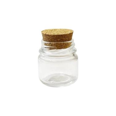 Imagem de Lembrancinha Potinho De Vidro Redondo 40ml Tampa Rolha 10un