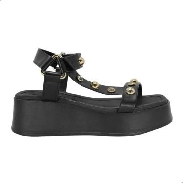 Imagem de Sandália Feminina Beira Rio Plataforma Tratorada Preta