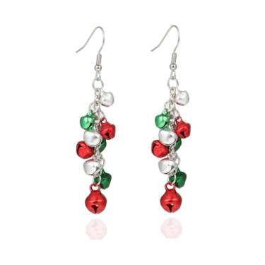 Imagem de Canboer Brincos de Natal Feliz Natal árvore arco lâmpada doce bengala gengibre homem enfeite de natal brincos pendentes de Natal joias festivas para mulheres, Zinco, Sem pedra preciosa