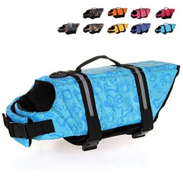 Imagem de HAOCOO colete salva-vidas para cachorro com listras reflexivas/cinto ajustável para cãesHAOCOO Large Life Jacket37