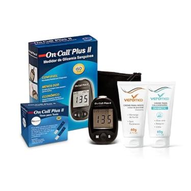 Imagem de On Call Plus II - Kit de cuidados para diabéticos - Preto - 7 itens