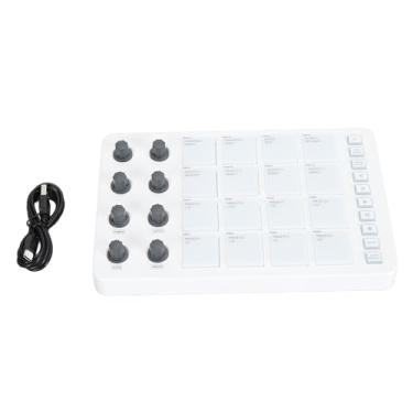 Imagem de Controlador MIDI, Controlador USB MIDI Pad MIDI Beat Maker Machine Com 16 Almofadas de Tambor RGB e 8 Botões Giratórios