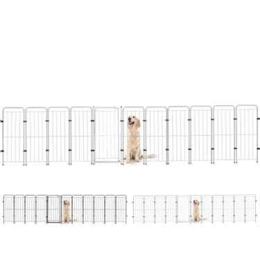 Imagem de Utility Pet & Lar, Cercado Caes Pet Cachorro 10 Módulos + Portão 98 cm Altura Cor:Branco