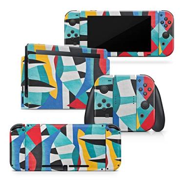 Imagem de Tacky Design Capa de grafite compatível com Nintendo Switch, película colorida para adesivos Nintendo Switch, decalque de vinil premium 3M, compatível com Joy-Con, Console, Dock.