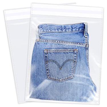 Imagem de 100 unidades – Bolsas de plástico de poliuretano de celofane autovedante transparente para foto, joias, padaria, petiscos, lembrancinhas de festa, 100 Count, 12" x 18"