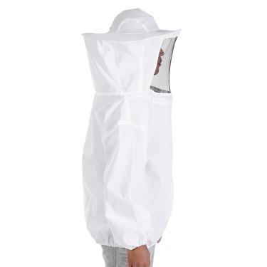 Imagem de Jaqueta de Apicultura, Poliéster Branco Profissional, Resistente, Jaqueta Protetora de Apicultura, Proteção Eficaz, Véu de Chapéu Redondo para a Maioria Dos Adultos, Equipamento
