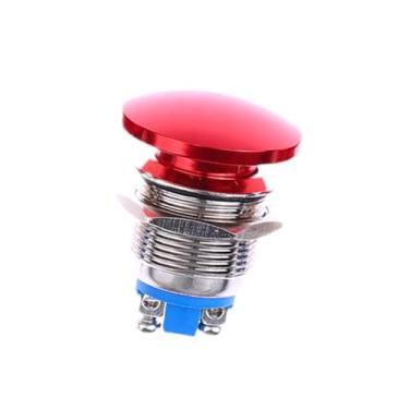 Imagem de shamjina Botão interruptor momentâneo de metal, resistente ao desgaste, reparo de alto desempenho, acessórios de substituição, cabeça de cogumelos, à prova,