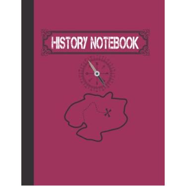Imagem de History Notebook: Dark Pink Softcover notebook History A place for sketches, narrations, summaries, Grid + Lined Paper Journal for Recording History Studies