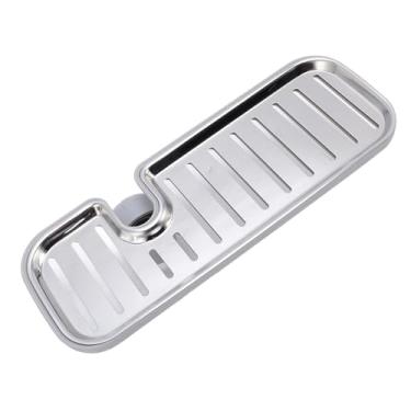 Imagem de Organizador de Torneira de Pia de Cozinha, Caddy de Pia de Cozinha de Aço Inoxidável, Suporte de Sabão de Esponja de Pratos para Cozinha e Banheiro Com Organizador de Bacia de