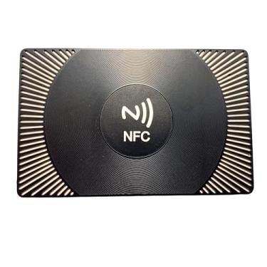 Imagem de Cartão de visita NFC de metal premium em branco, cartão chave digital para hotéis e sistemas de entrada