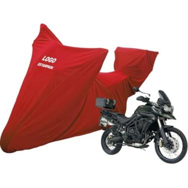 Imagem de Capa Cobrir Moto Triumph Tiger 800 Bauleto Contra Risco (Vermelho)