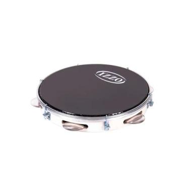 Imagem de Pandeiro 10 ABS Branco Izzo com Pele Preta