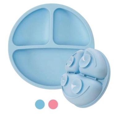 Imagem de Pratinho Infantil De Silicone Antiderrapante Com Ventosa Alimentação I