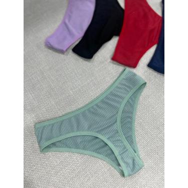 Imagem de Kit 5 Tangas Canelada Calcinha Fio Dental Conforto Forro Algodão - Don