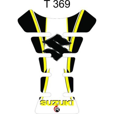 Imagem de Protetor De Tanque Adesivo Tankpad T369/suzuki Amarelo E Pr - Geral
