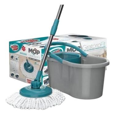 Imagem de Mop Giratório Fit 5010 Esfregão Top Cabo Inox 3 Em 1 Flashlimp