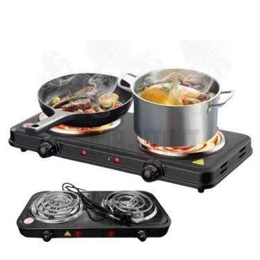 Imagem de Fogão Fogareiro Elétrico 2 Bocas 2000w Para Casa Potente Economia de G