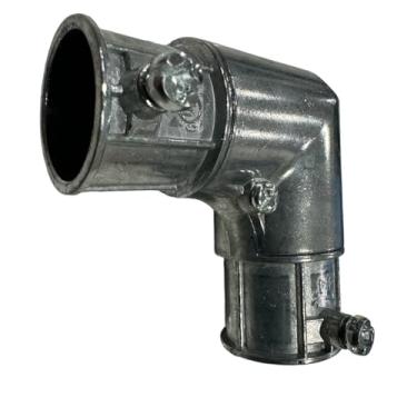 Imagem de KDD INDUSTRIES 10 peças de encaixes de conduíte EMT dentro do cotovelo de puxar, EMT para EMT acoplamento de canto tampado de 90 graus, parafuso de conjunto de cabeça combinada, molde de zinco, prata