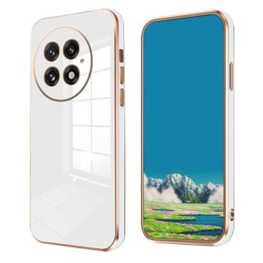 Imagem de Compatível com OnePlus 13 capa de silicone à prova de choque, capa de telefone OnePlus 13 fina capa de proteção fofa (branca)