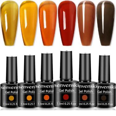 Imagem de Verniz de Unhas Senvenski - Efeito Tartaruga Laranja Jelly Gel BT6-002