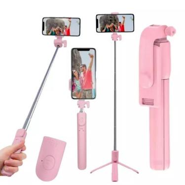 Imagem de Bastão Pau de Selfie com Tripé 1,7m com Controle Bluetooth para videos