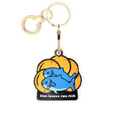 Imagem de Porta-chaves de couro AirTag, capa protetora fofa para Apple Air Tag com chaveiro, A