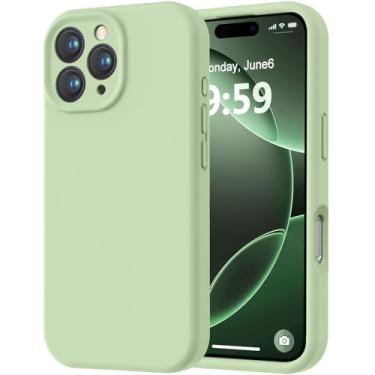 Imagem de LOVE 3000 Capa projetada para iPhone 16 Pro Max, silicone premium com forro de microfibra macio antiarranhões, capa protetora à prova de choque para homens, mulheres e meninas de 6,9 polegadas, Matcha