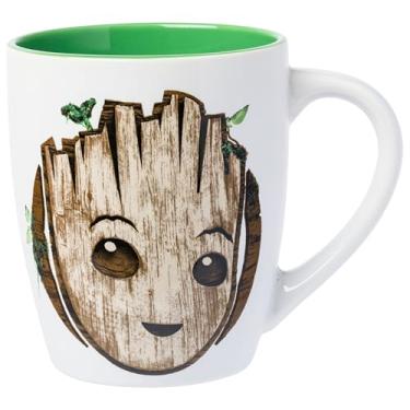 Imagem de Silver Buffalo Guardiões da Galáxia Groot Caneca de cerâmica curvada jumbo de 740 ml
